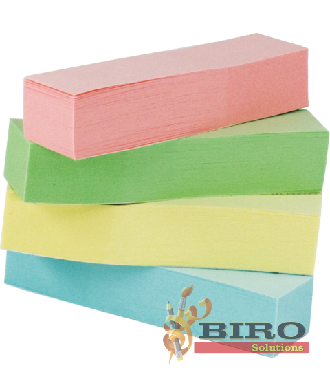 Hîrtie pentru notițe cu lipici PASTEL, 51x12 mm, 4 culori*100 foi BUROMAX